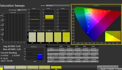 CalMAN: color saturation (после калибровки)