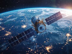 Сгенерированное искусственным интеллектом изображение спутника, вращающегося вокруг Земли. (Источник изображения: Александр Лобач, Adobe Stock)