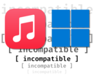 Apple Музыка и Windows действительно кажутся несовместимыми - Apple проделала халтурную работу по переносу одного из своих ключевых приложений на самую популярную в мире ОС для ПК. (Источник изображения: Apple, Microsoft, Anubhav Sharma - Notebookcheck)