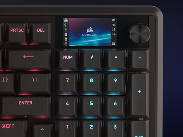 1,9-дюймовый цветной IPS-экран 320 x 170 на клавиатуре - это новый вид флекса. (Источник изображения: Corsair)
