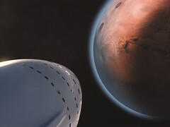 Изображение, показывающее космический корабль, направляющийся к планете. (Источник изображения: SpaceX - Pexels)