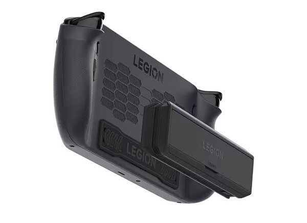 Банк питания Legion Go 65W 12800mAH крепится на магнитах к задней панели Legion Go S (Источник изображения: Lenovo)