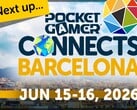Официальный рекламный плакат мероприятия Pocket Gamer Connects Barcelona 2026.