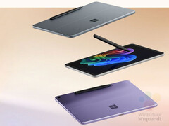 Surface Pro 12&quot; будет выпускаться в цветах Ocean, Platinum и Violet с соответствующими аксессуарами для клавиатуры. (Источник изображения: via Roland Quandt &amp;amp; WinFuture)