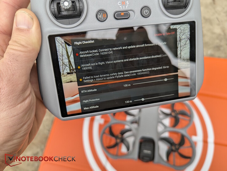 Беспилотник заблокирован, взлет невозможен