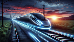 Infinity Train от Fortescue будет работать полностью без ископаемого топлива и промежуточной зарядки. (Источник изображения: DallE3)