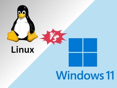 Сравнение игровой производительности Linux и Windows 11 с помощью Tux и логотипов Windows