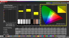 CalMAN ColorChecker (профиль: sRGB, цветовое пространство: sRGB)