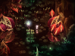 Dap - это жуткое окружение в стиле пиксель-арт, которое несколькими взмахами кисти переключается между красотой и ужасом. (Источник изображения: Steam)