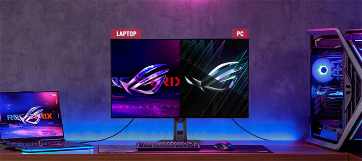 ROG Strix OLED XG32UCWG оснащен KVM-переключателем. (Источник изображения: Asus)