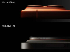 Серия Vivo X300, похоже, имеет более изящные выпуклости камеры, чем iPhone 17 Pro. На снимке: сравнительная фотография X300 Pro и iPhone 17 Pro. (Источник изображения: Han Boxiao)