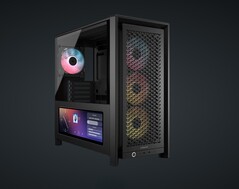 Игровой корпус Corsair Frame 4000D со средней башней теперь выпускается в варианте с ЖК-дисплеем, который может похвастаться 14,5-дюймовым сенсорным дисплеем. (Источник изображения: Corsair)