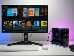 Рамочный настольный ПК под управлением Bazzite OS, подключенный к монитору с игровым интерфейсом Steam, напоминает консоль. (ETA PRIME)