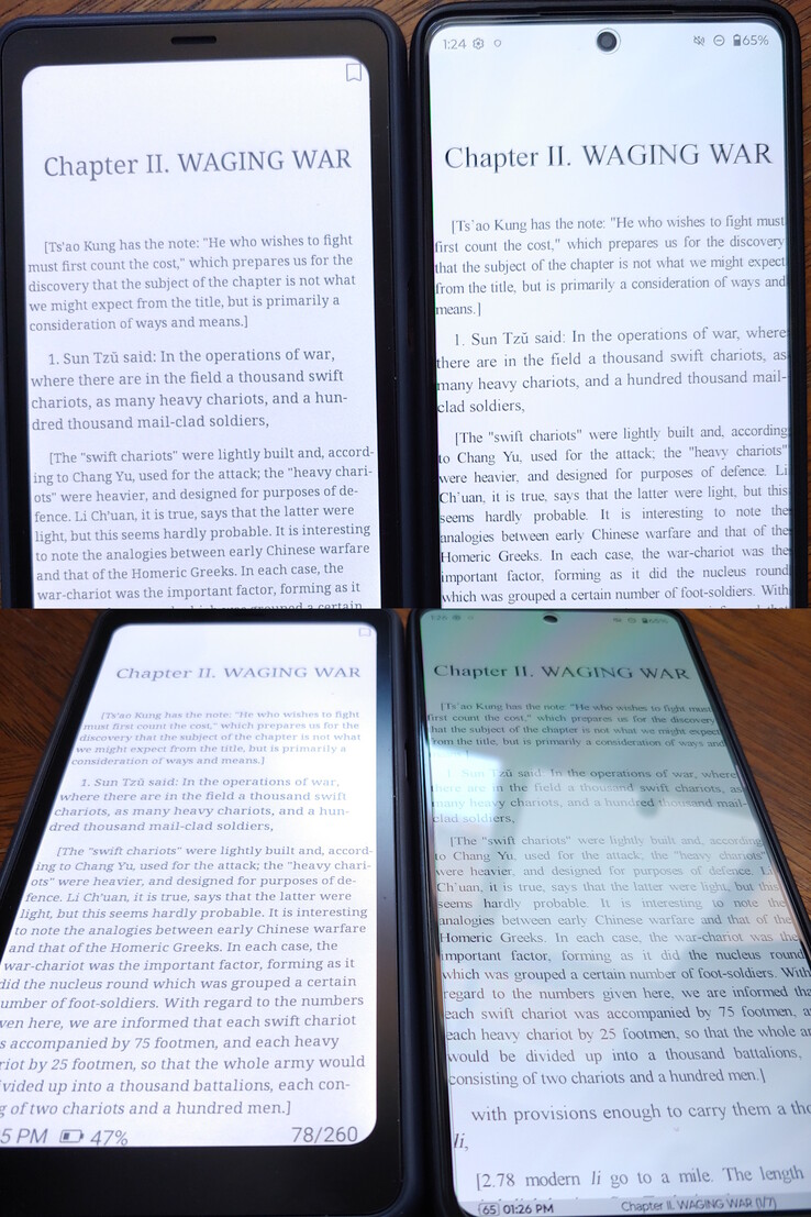 Kaleido 3 против OLED. Затененное окно.