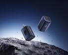 Новый PicoGo 67 W AE11 стоит $39,99. На фото: Рекламная фотография быстрого зарядного устройства, парящего в воздухе над камнями. (Источник изображения: Baseus)