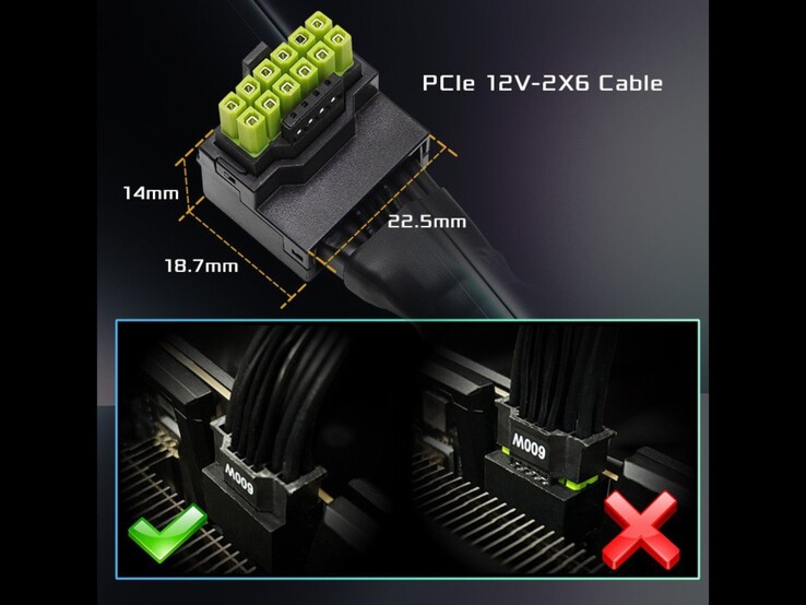 Размеры нового кабеля 12V-2x6. (Источник изображения: ASRock)