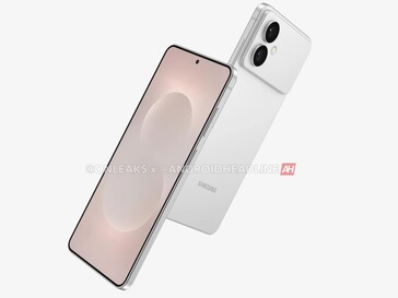 Неофициальный рендер, показывающий другой ракурс известного по слухам Galaxy S26 Edge. (Источник изображения: OnLeaks через Android Headlines)
