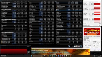 KFA2 GeForce RTX 5070 Ti 1-Click OC во время стресс-теста