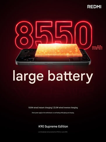 Емкий аккумулятор Redmi K90 Ultra (автоматический перевод)