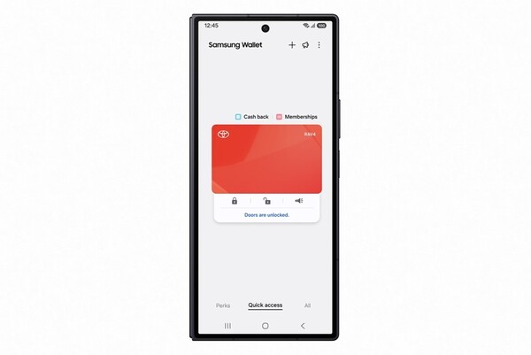 Пользовательский интерфейс для цифрового ключа Toyota Digital Key в Samsung Wallet. (Источник изображения: Samsung)