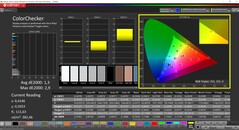 CalMAN ColorChecker (профиль: sRGB, целевое цветовое пространство: sRGB)