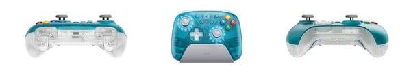 Беспроводной контроллер N64 8bitDo Ultimate 2 (версия для N64) выполнен в двухцветном дизайне.