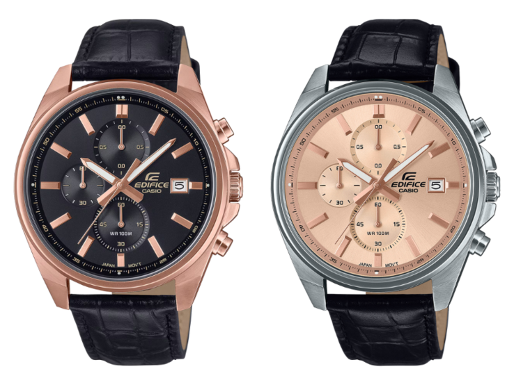 Слева направо: часы Casio Edifice EFV-610ECL-1A и EFV-610EL-5A. (Источник изображения: Casio)