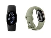 Fitbit Edge в цветах Obsidian и Olive.