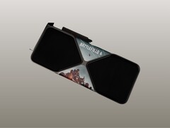 Изображение, показывающее RTX 5090 с пользовательской оберткой для Battlefield 6. (Источник изображения: Nvidia)