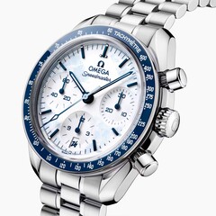 Часы Omega Speedmaster Milano Cortina 2026 имеют белый лакированный циферблат (Источник изображения: Omega)