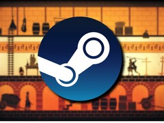 Изображение, показывающее игру Apotheon и логотип Steam.