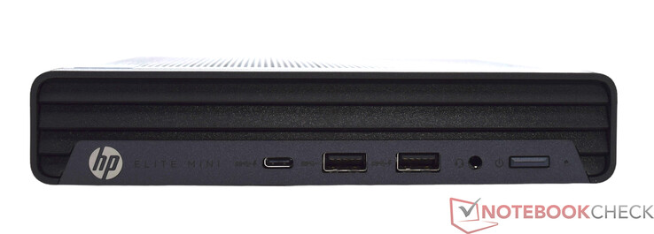 Спереди: USB Type-C 20 Гбит/с, 2x USB Type-A 10 Гбит/с, 3,5 мм аудио