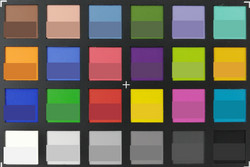ColorChecker: исходные оттенки в нижней половине каждого блока