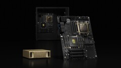 Грядущий процессор Nvidia N1X для ноутбуков снова появился в Geekbench (на фото: мини-ПК Nvidia DGX Spark и материнская плата; источник изображения: Nvidia)
