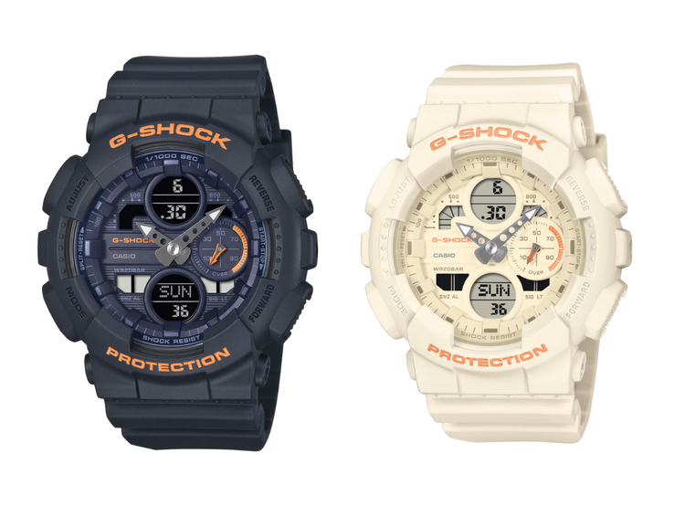 Часы Casio G-Shock GMA-S140-2A (слева) и GMA-S140-7A (справа). (Источник изображения: Casio)