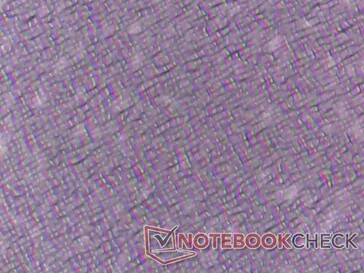 Структура пикселей ScreenPad. Толстый сенсорный слой дает сильную зернистость