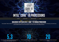 Intel Core i9-10900K (Изображение: Intel/VideoCardz)