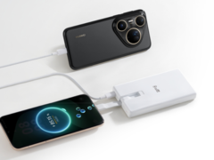 Power Bank со встроенным кабелем (100 Вт 12000) от Huawei (на фото) появился в Китае. (Источник изображения: Huawei)