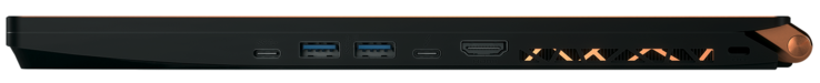 Правая сторона: 1x USB Type-C 3.1 Gen. 1, 2x USB 3.1 Gen. 2, 1x Thunderbolt 3, 1x HDMI