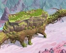 Изображение города в The Wandering Village, которая сейчас продаётся в Steam со скидкой 50%.