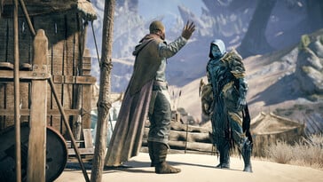 Изображение, на котором изображены два персонажа из игры «Atlas Fallen: Reign of Sand».