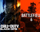 Баннеры Call of Duty: Black Ops 7 и Battlefield 6 показаны бок о бок (Источник изображения: Steam, Sony PlayStation с правками)