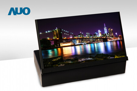 OLED-дисплей для ноутбуков, созданный благодаря технологии струйной печати (Изображение: AUO)