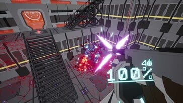На изображении: скриншот игрового процесса Cyberfrags '69.