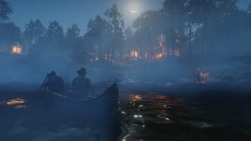 Изображение, показывающее пейзаж в игре Red Dead Redemption 2.