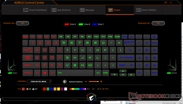 Трехзонная RGB-подсветка клавиатуры