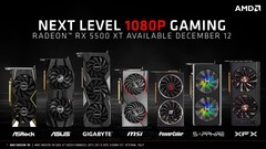RX 5500 XT обеспечит высокую производительность при разрешении 1080p (Источник: AMD)