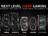 RX 5500 XT обеспечит высокую производительность при разрешении 1080p (Источник: AMD)