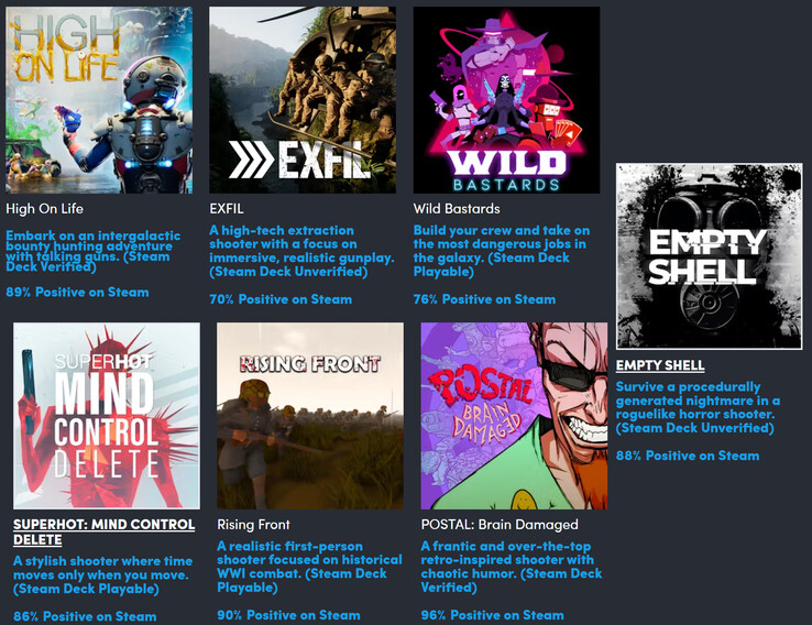 Все игры, включенные в набор (Источник изображения: Humble Bundle)