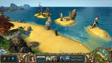 На изображении: скриншот игрового процесса из игры «King's Bounty: The Legend».